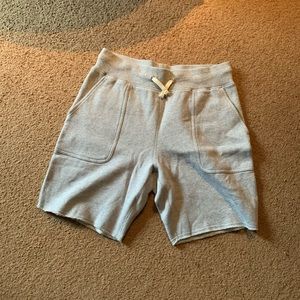 Vintage National Standards Light Grey Sweat Shorts Athletic Gym Style Bottoms